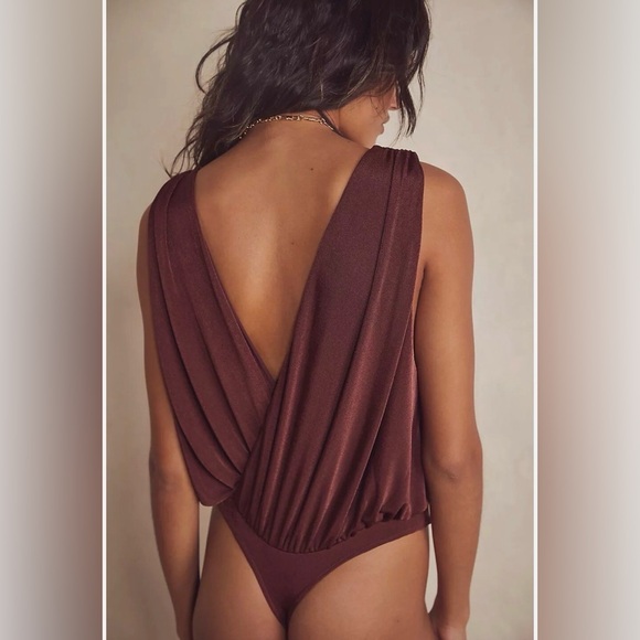 Intimately By Free People NWT Night Owl Nutmeg Brown Size Small Bodysuit - Picture 2 of 12